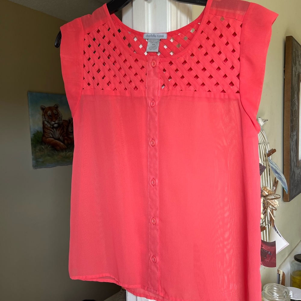 Charlotte Russe coral top